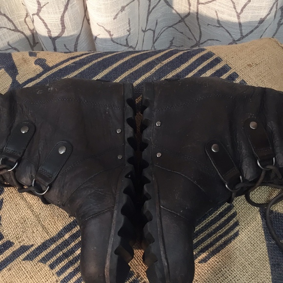 Sorel leather lace up wedge boot - Picture 3 of 8